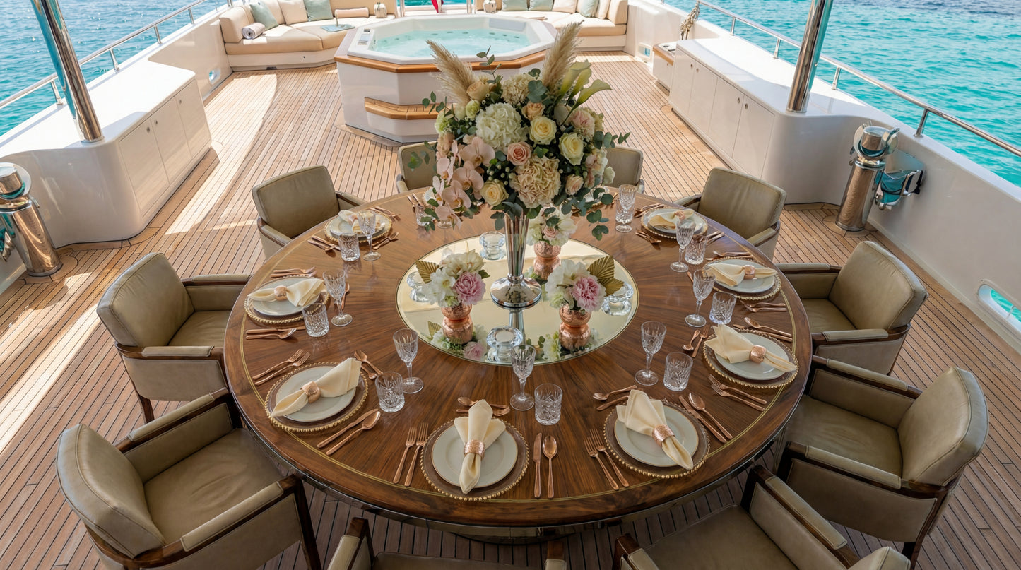 Rose Gold Trumpet Vase Centrepiece
