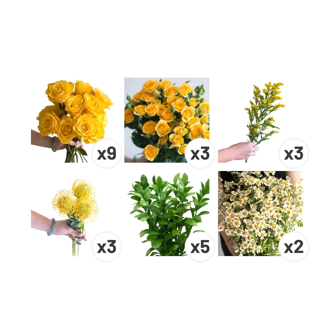 Yellow Flower Bunch - Large (25 Stems)