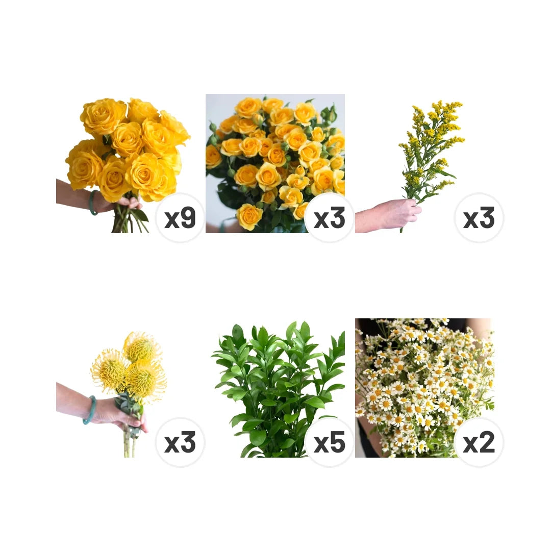 Yellow Flower Bunch - Large (25 Stems)