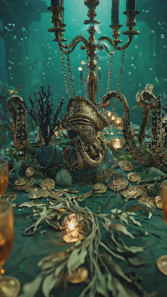 Underwater Pirate Treasure Tablescape – Luxury Ocean-Inspired Event Design