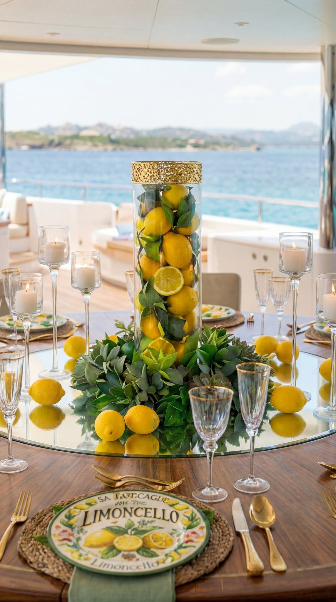 🇮🇹 Limoncello Luxe Tablescape – Round 12 Seater