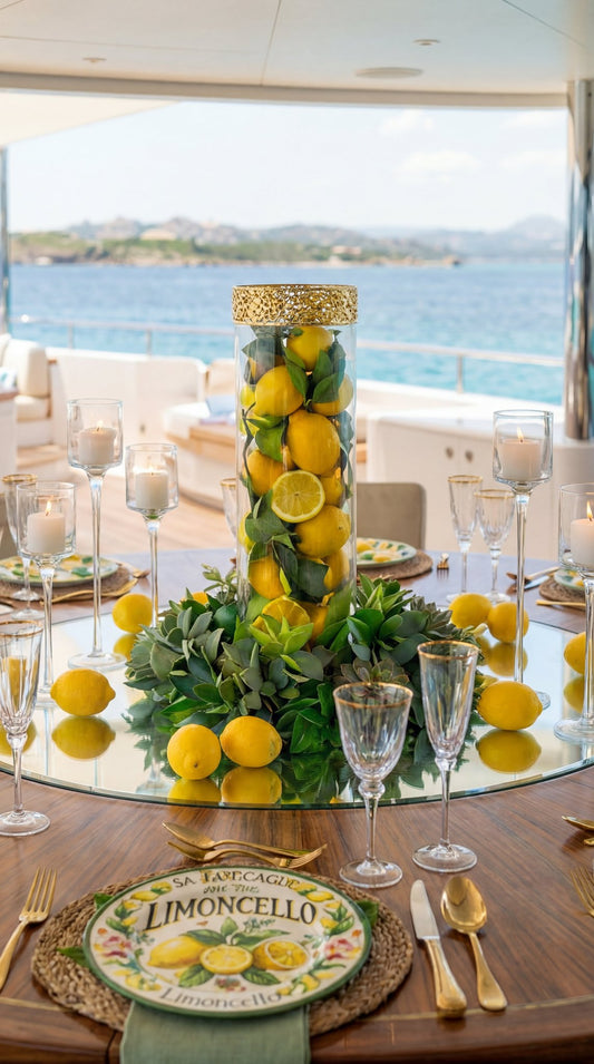 🇮🇹 Limoncello Luxe Tablescape – Round 12 Seater