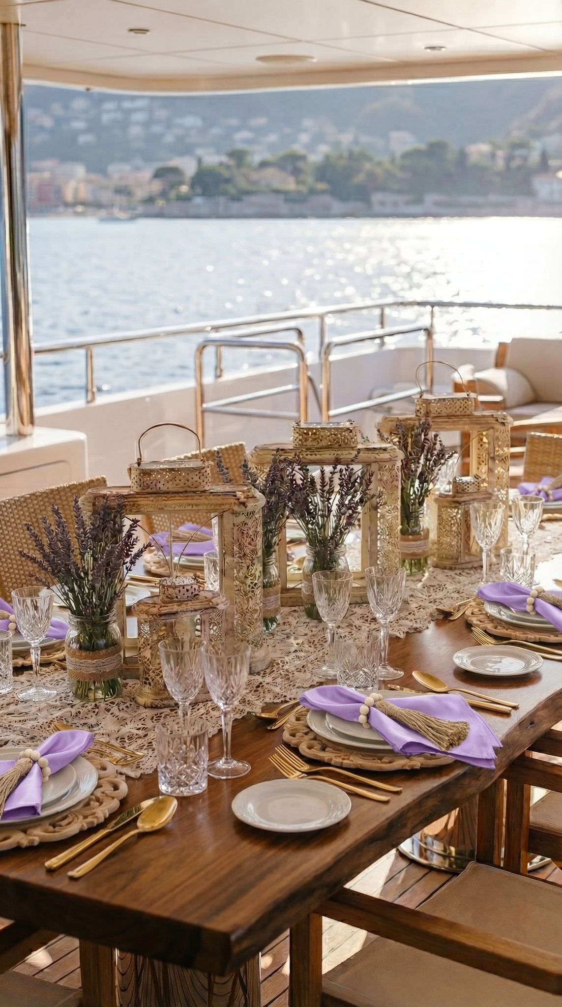 🇫🇷  Lavande Lumière Tablescape - Rectangular 12 Seater Table