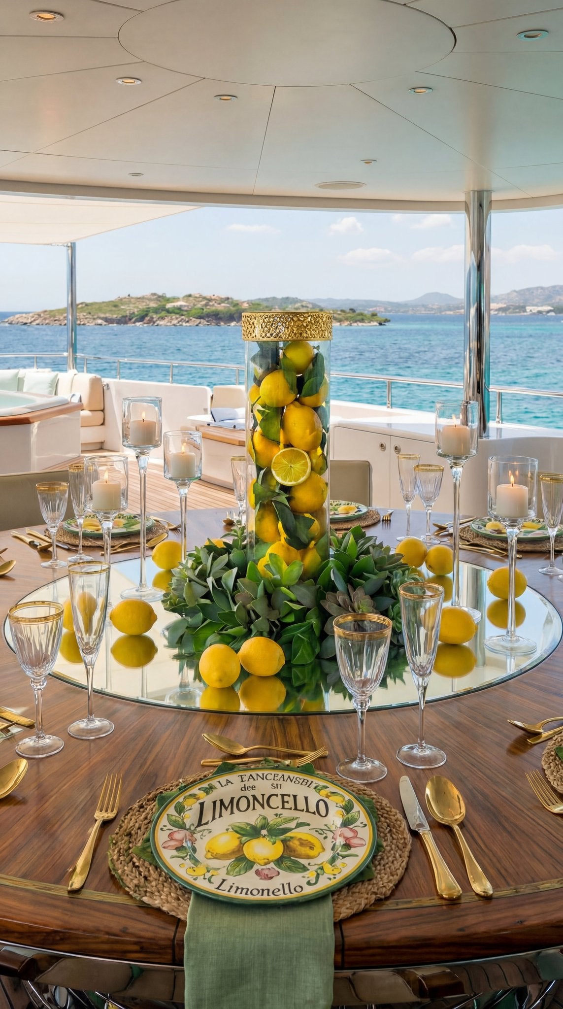 🇮🇹 Limoncello Luxe Tablescape – Round 12 Seater
