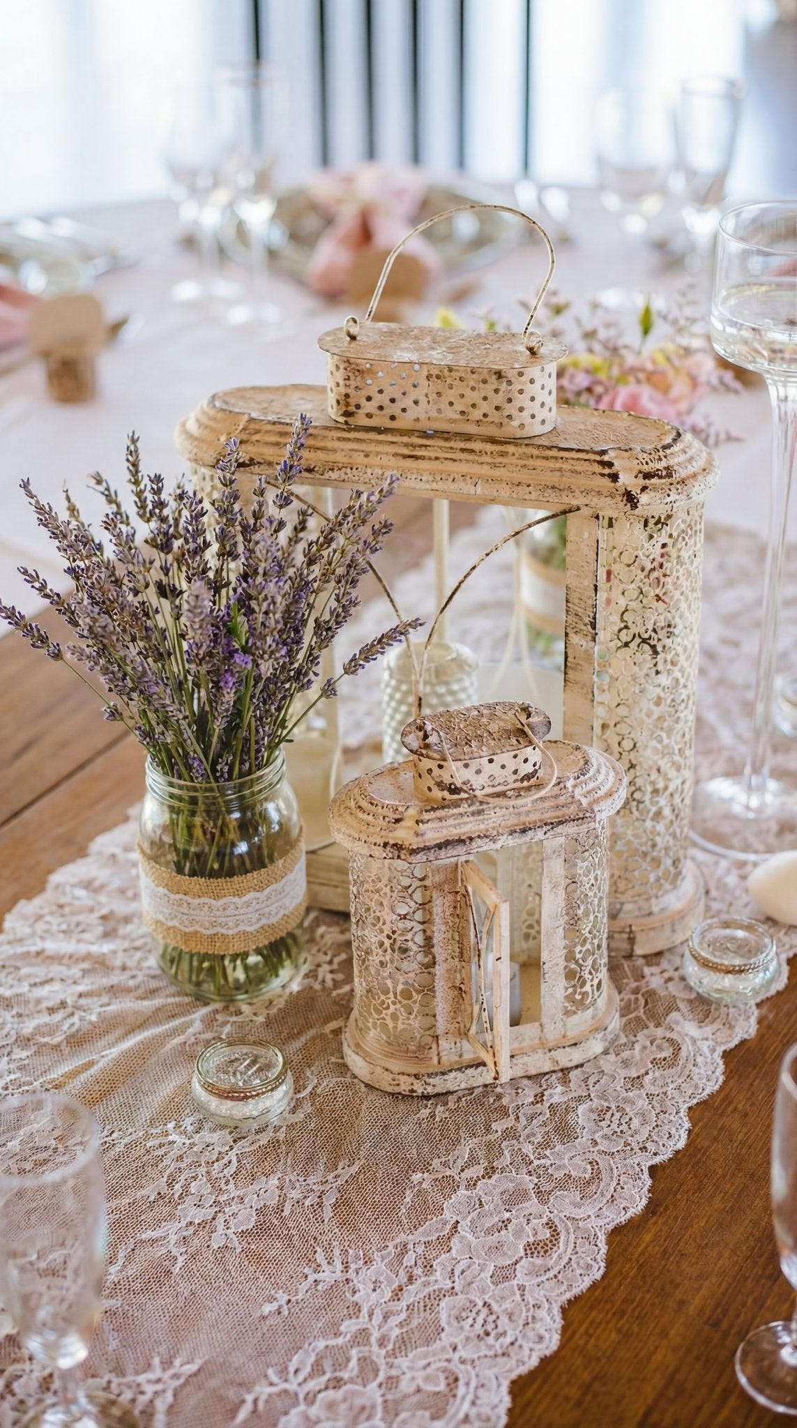 🇫🇷  Lavande Lumière Tablescape - Rectangular 12 Seater Table